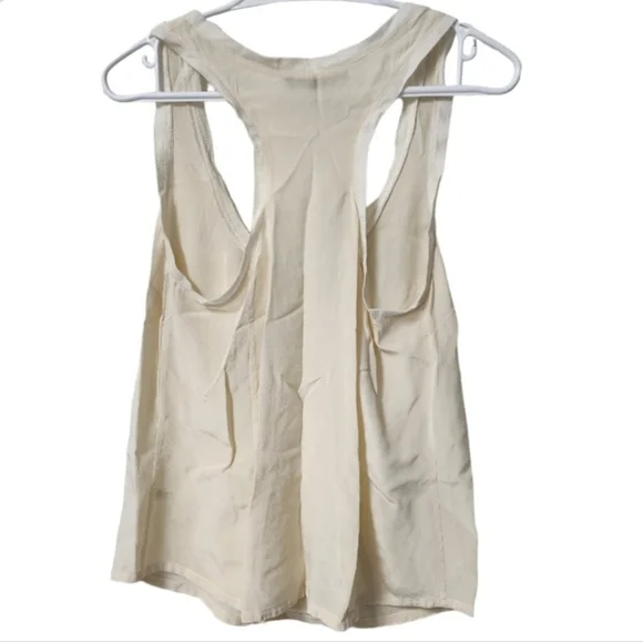 Club Monaco Cream Racerback Tank Top - Picture 2 of 6